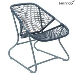 Fauteuil Sixties Gris Orage / Tressage Ardoise Fermob Jardinchic