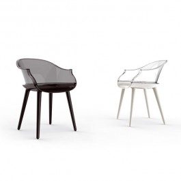 Chaise Cyborg Transparent Noir Magis JardinChic