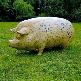 Statue Cochon Tâcheté TexArtes JardinChic