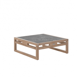 Grande table basse Kontiki plateau en Pierre de Lave Emu JardinChic