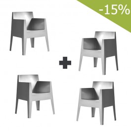 Offre Spéciale Lot de 4 Fauteuils Empilables TOY Driade JardinChic