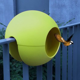 Mangeoire de Balcon Ballcony Birdball Lime Rephorm Jardinchic