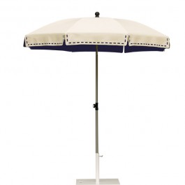 Parasol Couture Ecru Intérieur Bleu Nuit Sywawa JardinChic