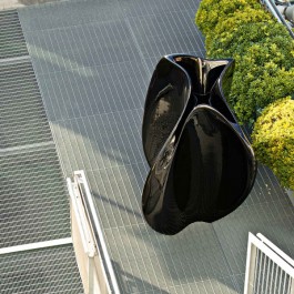 Pot Flow LaquéNoir Serralunga JardinChic