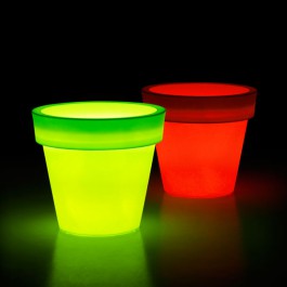 Pot Ikon Lumineux LED RGB Rouge Vert Euro3Plast JardinChic