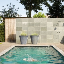 Pot Zinc Cone Large avec Bordure Piscine Domani Jardinchic