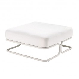 Pouf Marcel Structure Blanc Mat Coussin Blanc Emu JardinChic