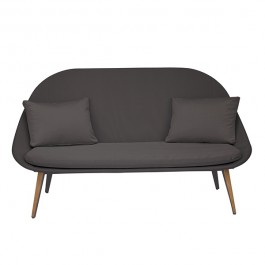 Sofa 2 Places Vanity Anthracite Brun Foncé Vlaemynck Jardinchic