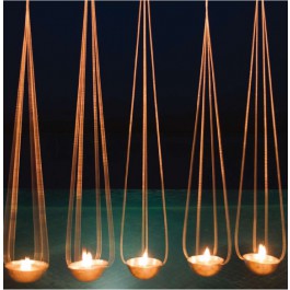 Suspension Coupelle & bougie noire Amira JardinChic