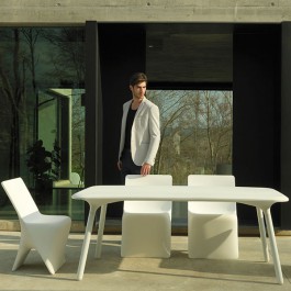 Table Sloo 180x90cm Blanc Vondom Jardinchic