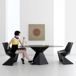 Table Rectangle Vertex Noir  Vondom Jardinchic