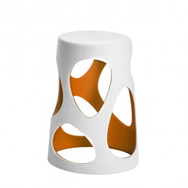 Tabouret Liberty Blanc / Orange MyYour JardinChic