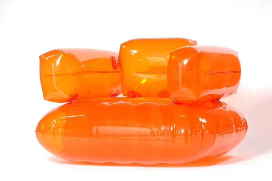 Orange outlet inflatable chair