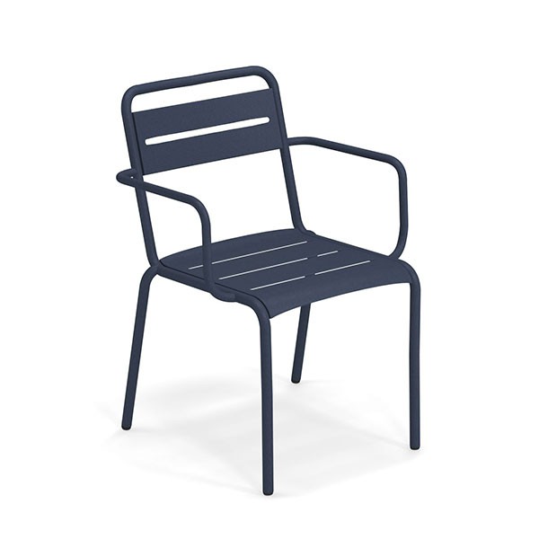Set Of 4 Chairs With Armrests Star