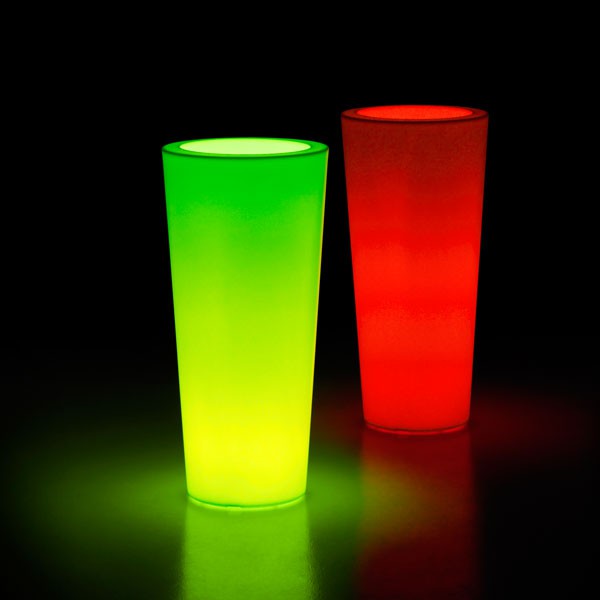 Pot Ilie Lumineux LED RGB Rouge Vert Euro3Plast JardinChic Pot Ilie Lumineux LED RGB Rouge Vert Euro3Plast JardinChic