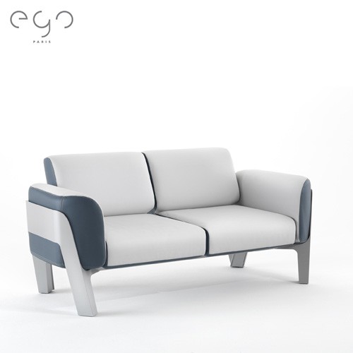 Sofa 2 Places Welcome Jardinchic Sofa 2 Places Structure Blanc Laqué Tissu Vinyle Stockholm Ego Paris Jardinchic