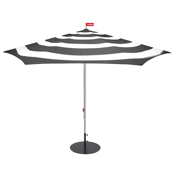 Parasol Stripesol Anthracite Rayé Blanc Fatboy Jardinchic