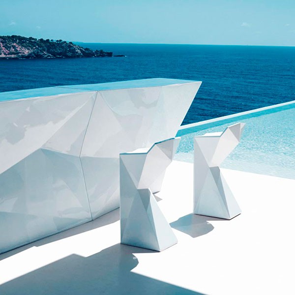 Tabourets Vertex Blanc Laqué (sur demande) Vondom Jardinchic Tabourets Vertex Blanc Laqué (sur demande) Vondom Jardinchic
