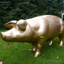 Lacquered Pig Statue