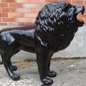 Statue Lion Black Lacquered