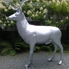 Metallized Lacquered Deer Statue