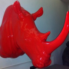 Rhinoceros Lacquered Red Head