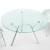 Table Round Glass Radice Quadra Ø 130