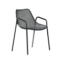 Set Of 4 Chairs With Armrests Round