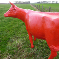 Statue Cow Red