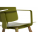 Fauteuil de Repas Coco Vert Olive Détail Accoudoirs Oasiq Jardinchic