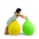 Poufs Baloon yellow and Green Apple YOUNOW Florence Jaffrain JardinChic