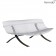 Banc Charivari Piétement Réglisse Blanc Coton Fermob Jardinchic
