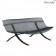 Banc Charivari Piétement Réglisse Gris Orage Fermob Jardinchic