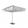 Parasol Breezer Blanc et Ardoise avec Socle pour Parasol Breezer Gris Anthracite (vendu séparément) Sywawa Jardinchic