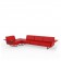 Canapé D'angle Droit 4 Places Delta Rouge Vondom Jardinchic