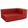 Canapé Modulable Vela - Module Gauche Chaise Longue Rouge Vondom Jardinchic