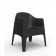 Chaise Avec Accoudoirs Solid Noir Vondom Jardinchic