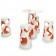 Pied de Table Haut Liberty et 4 Tabourets Hauts Liberty Intérieur Orange / Extérieur Blanc MyYour JardinChic