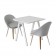 Ensemble Repas Vanity avec Chaises Vanity Blanc Gris Clair Vlaemynck Jardinchic