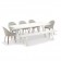 Ensemble Repas Vanity avec Table de Repas Vanity 220x110cm Blanc Vlaemynck Jardinchic