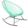 Rocking Chair Celestun Vert Turquoise Piètement Noir Boqa Jardinchic