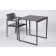 Fauteuil Perspective Anthracite / Ardoise avec Table de Repas Perspective 70x70cm Anthracite Vlaemynck Jardinchic