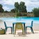 Lot de 2 Chaises Pattern Bleu Vert Emu JardinChic