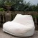 Fauteuil Hug Base Blanc / Tissu Sea Blanc Serralunga JardinChic