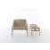 Repose-Pieds / Table Basse Loungette avec Fauteuil Loungette Taupe Serralunga