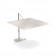 Parasol à Mât Déporté Shade 300 Aluminium/Blanc socle 6 dalles Emu  JardinChic