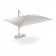 Parasol à Mât Déporté Shade 400 Aluminium/Blanc socle 8 dalles Emu  JardinChic