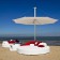 Parasol Solis Rond Blanc Symo JardinChic