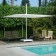 Parasol Solis 4x4m Blanc Socle non inclus Sywawa JardinChic