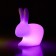 Rabbit Lamp Small LED with battery - LED Pink Qeeboo Jardinchic